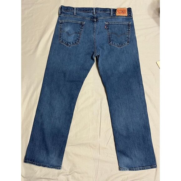 Levi Straus Men's Blue Denim Jeans 38x30 Classic Fit Five-Pocket Blue - Picture 8 of 12